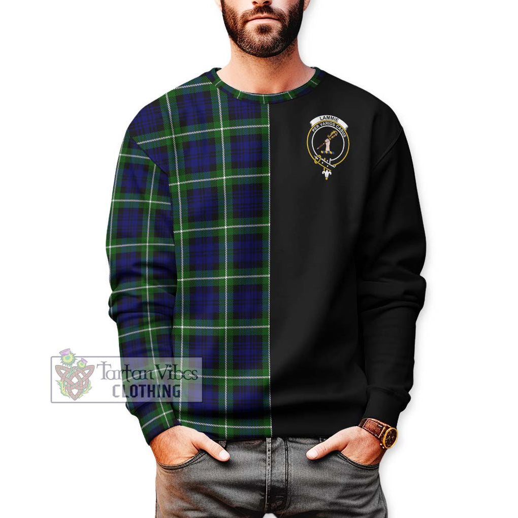 Lammie Tartan Sweatshirt with Family Crest and Half Of Me Style Unisex - Tartanvibesclothing Shop