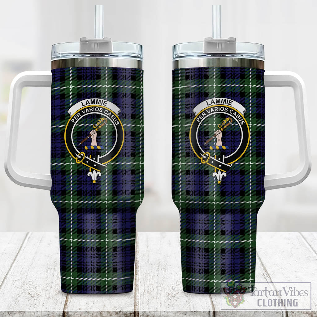 Tartan Vibes Clothing Lammie Tartan and Family Crest Tumbler with Handle