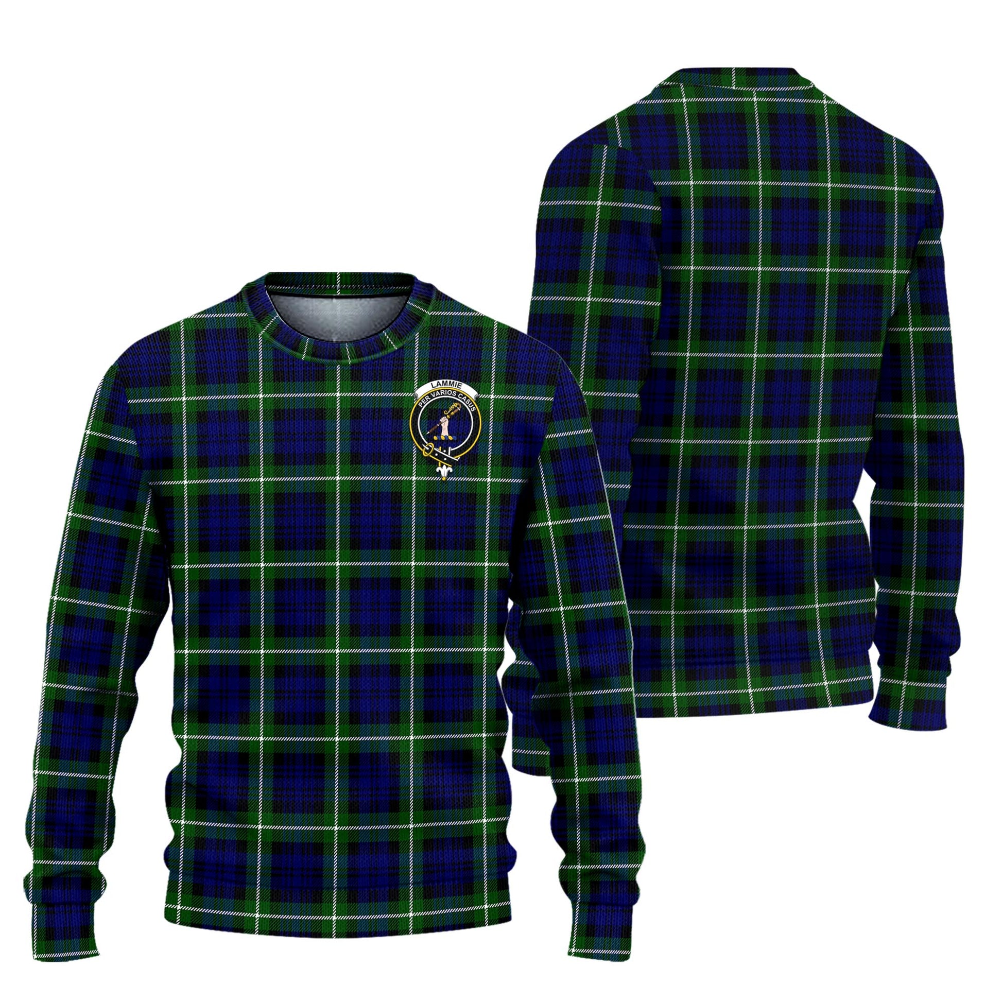 Lammie Tartan Knitted Sweater with Family Crest Unisex - Tartanvibesclothing