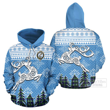 Lammie Clan Christmas Hoodie Celtic Reindeer Style