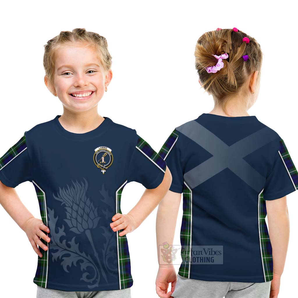 Tartan Vibes Clothing Lammie Tartan Kid T-Shirt with Family Crest and Scottish Thistle Vibes Sport Style