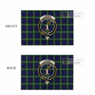 Lammie Tartan House Flag with Family Crest