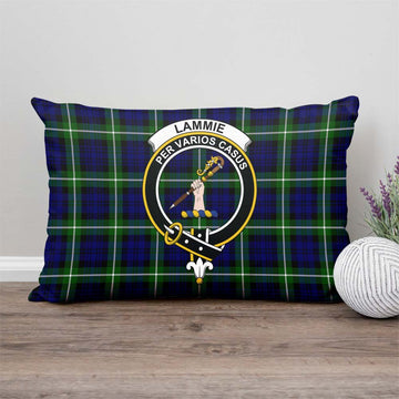 Lammie Tartan Pillow Cover with Family Crest