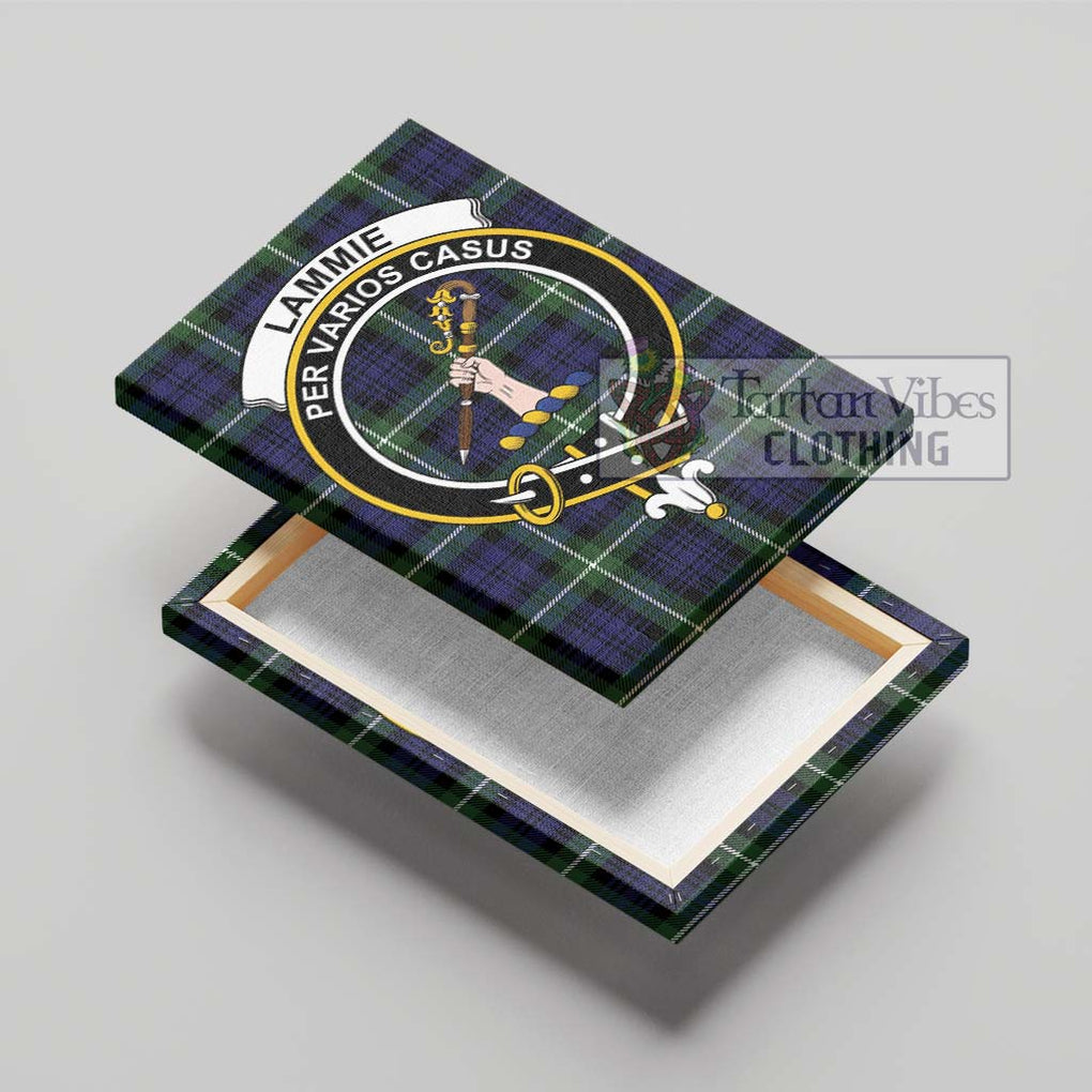 Lammie Tartan Canvas Print Wall Art with Family Crest - Tartan Vibes Clothing