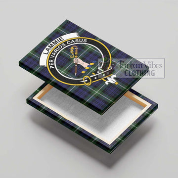 Lammie Tartan Canvas Print Wall Art with Family Crest