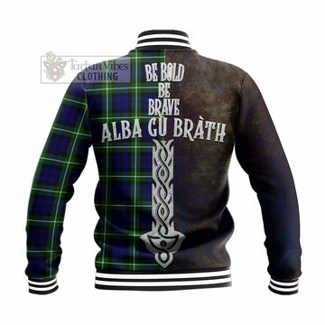 Lammie Tartan Family Crest Baseball Jacket Alba Gu Brath Be Brave Lion Ancient Style - Tartan Vibes Clothing