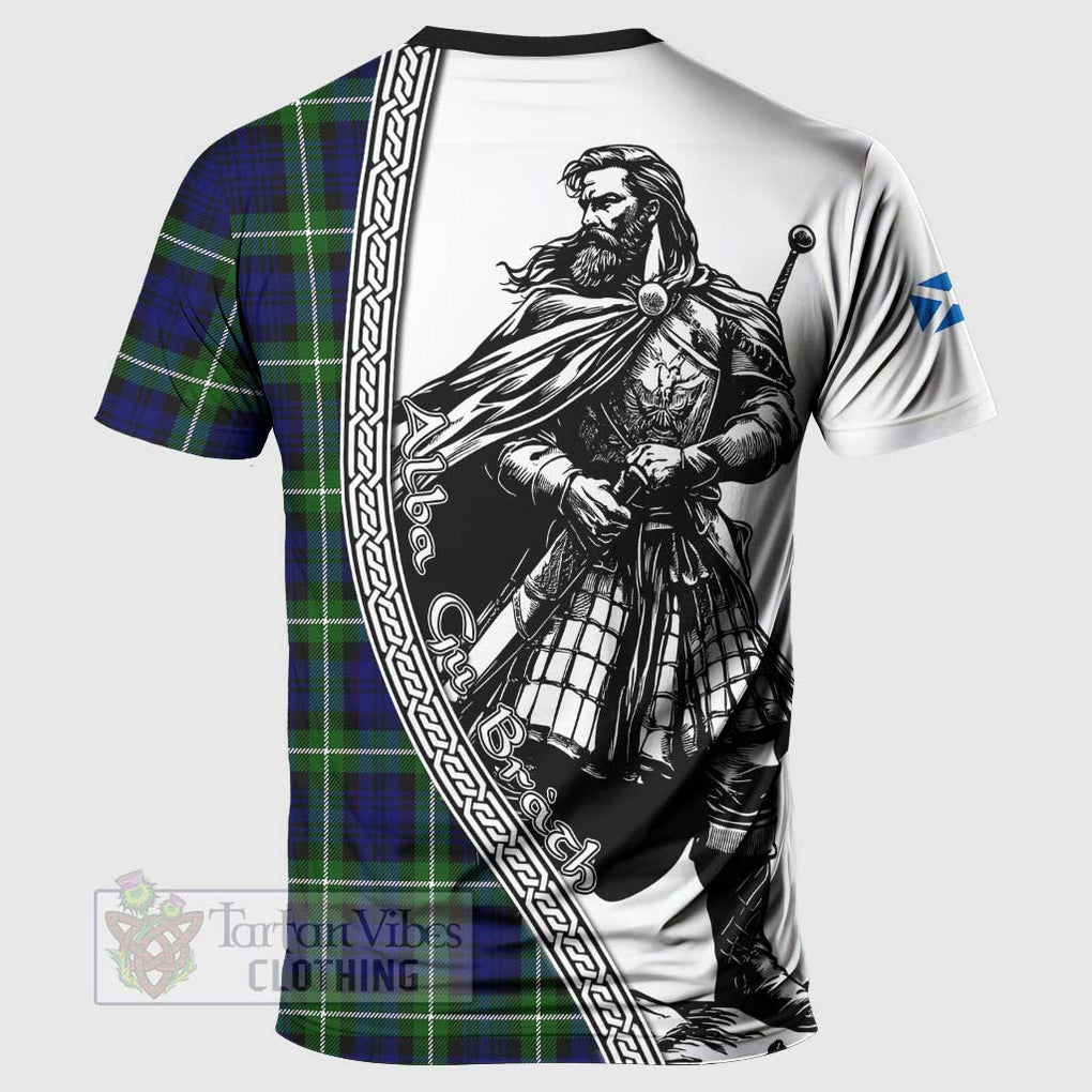 Tartan Vibes Clothing Lammie Tartan Clan Crest T-Shirt with Highlander Warrior Celtic Style