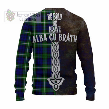 Lammie Tartan Family Crest Knitted Sweater Alba Gu Brath Be Brave Lion Ancient Style - Tartan Vibes Clothing