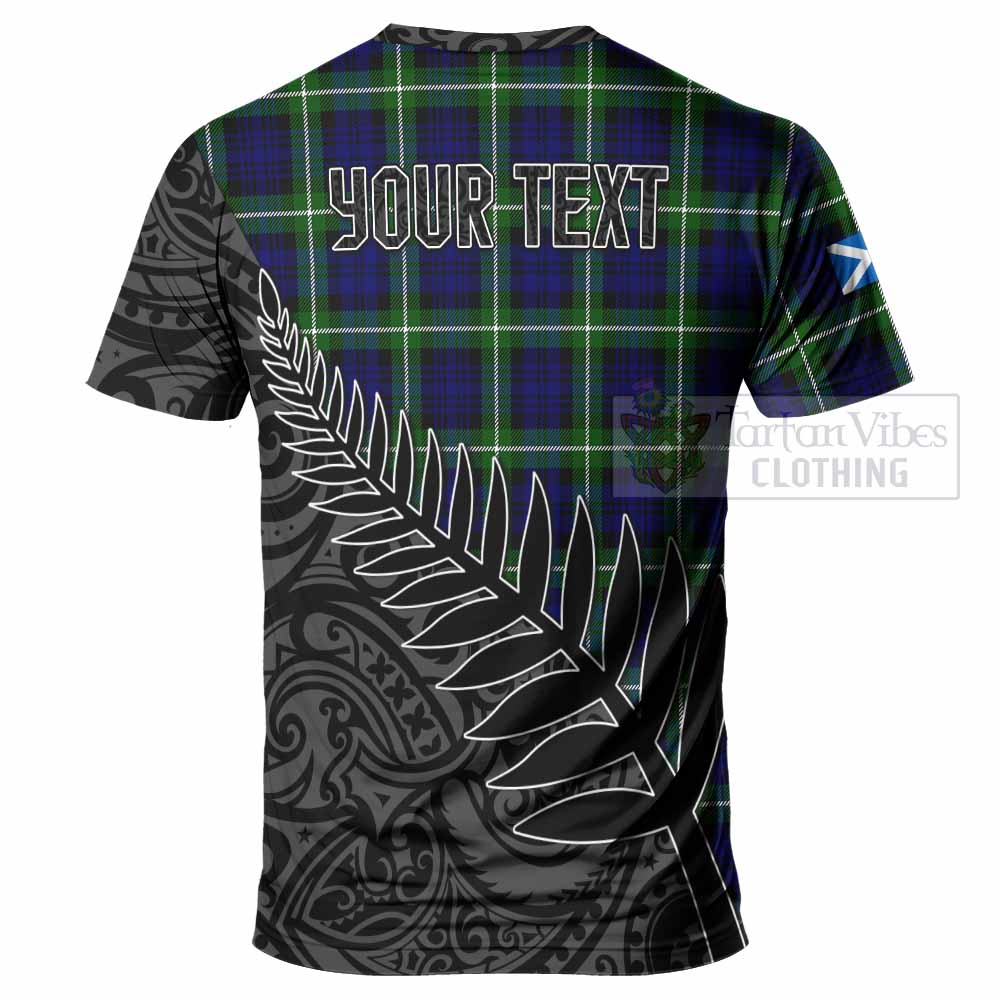 Tartan Vibes Clothing Lammie Crest Tartan T-Shirt with New Zealand Silver Fern Half Style