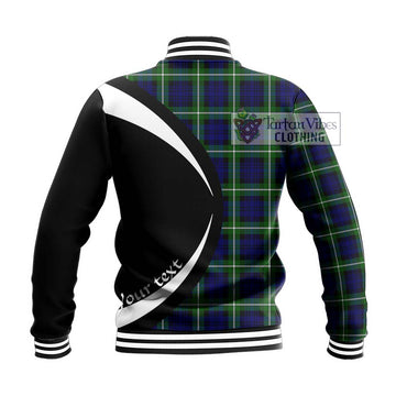 Lammie Tartan Baseball Jacket with Family Crest Circle Style - Tartan Vibes Clothing