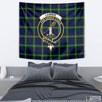 Lammie Tartan Tapestry Wall Hanging and Home Decor for Room with Family Crest