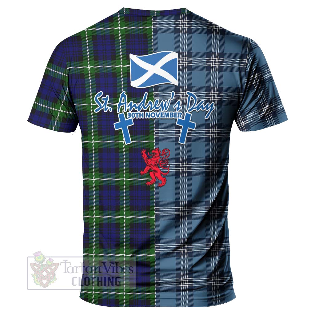 Tartan Vibes Clothing Lammie Tartan T-Shirt Happy St. Andrew's Day Half Tartan Style