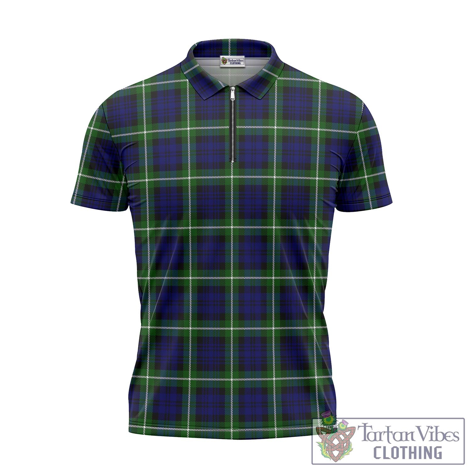 Tartan Vibes Clothing Lammie Tartan Zipper Polo Shirt