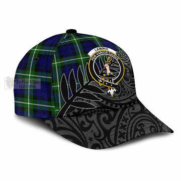 Lammie Tartan Classic Cap with New Zealand Silver Fern Half Style