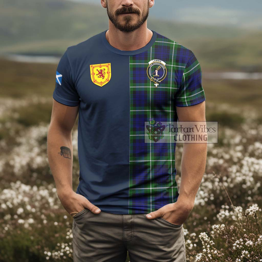 Tartan Vibes Clothing Lammie Tartan T-Shirt Alba with Scottish Lion Royal Arm Half Style