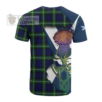 Lammie Tartan Family Crest Cotton T-shirt Scottish Thistle Celtic Inspired - Tartan Vibes Clothing
