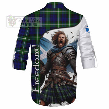 Lammie Crest Tartan Ghillie Kilt Shirt Inspired by the Freedom of Scottish Warrior