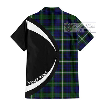 Lammie Tartan Short Sleeve Button Up with Family Crest Circle Style