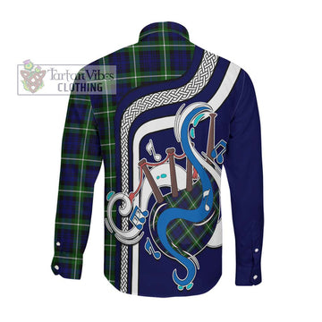 Lammie Tartan Long Sleeve Button Shirt with Epic Bagpipe Style