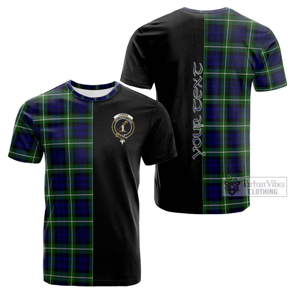 Tartan Vibes Clothing Lammie Tartan Cotton T-shirt with Family Crest and Half Of Me Style