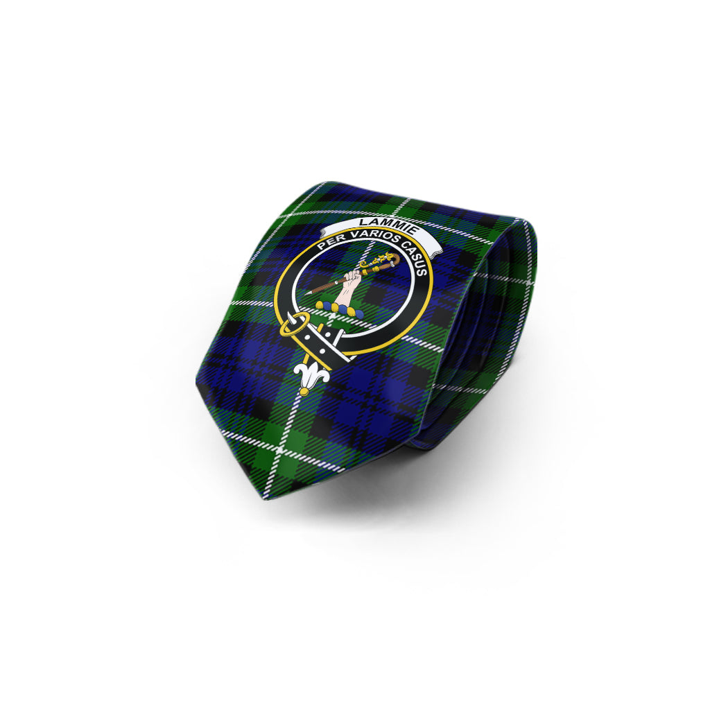 Lammie Tartan Classic Necktie with Family Crest - Tartan Vibes Clothing