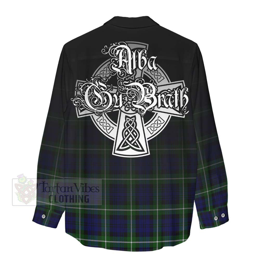 Tartan Vibes Clothing Lammie Tartan Women's Casual Shirt Featuring Alba Gu Brath Family Crest Celtic Inspired