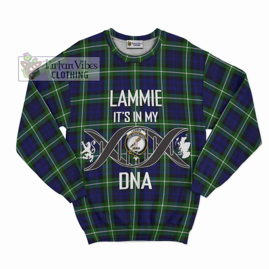 Lammie Tartan Sweatshirt with Family Crest DNA In Me Style - Tartanvibesclothing Shop