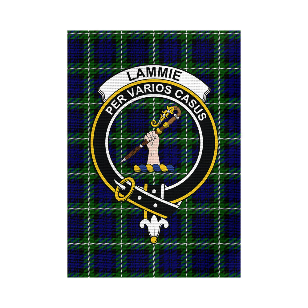 Lammie Tartan Garden Flag with Family Crest - Tartan Vibes Clothing