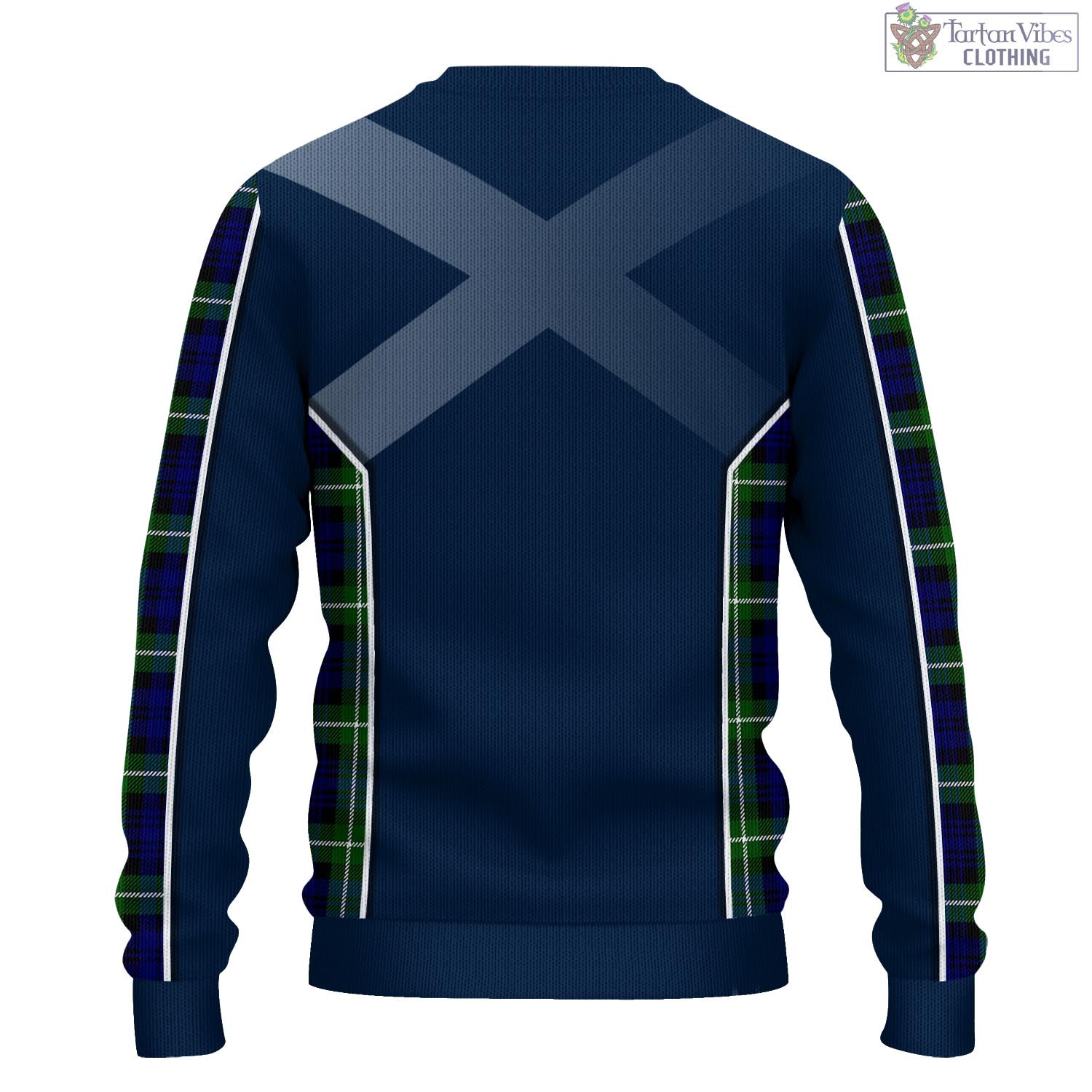 Tartan Vibes Clothing Lammie Tartan Knitted Sweatshirt with Family Crest and Scottish Thistle Vibes Sport Style