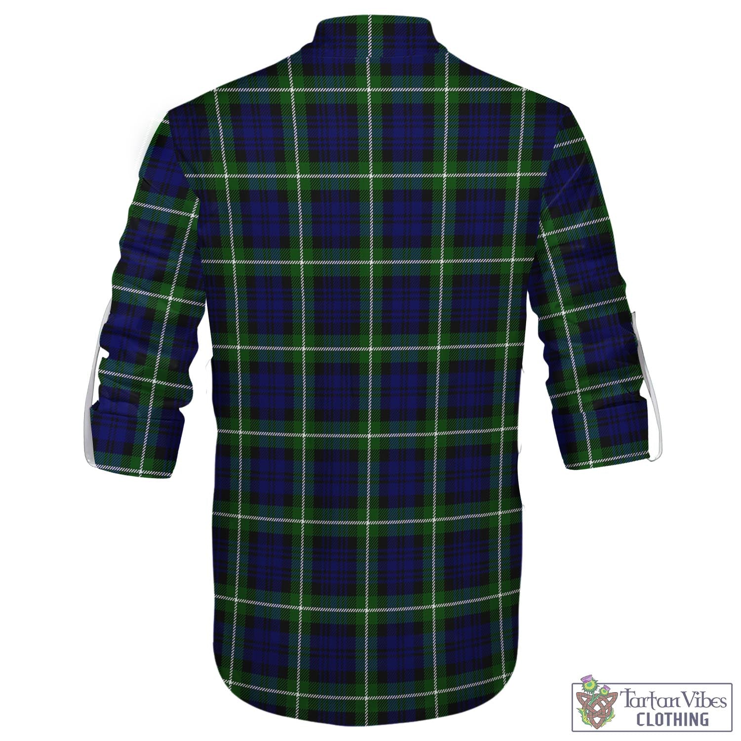 Tartan Vibes Clothing Lammie Tartan Men's Scottish Traditional Jacobite Ghillie Kilt Shirt with Family Crest