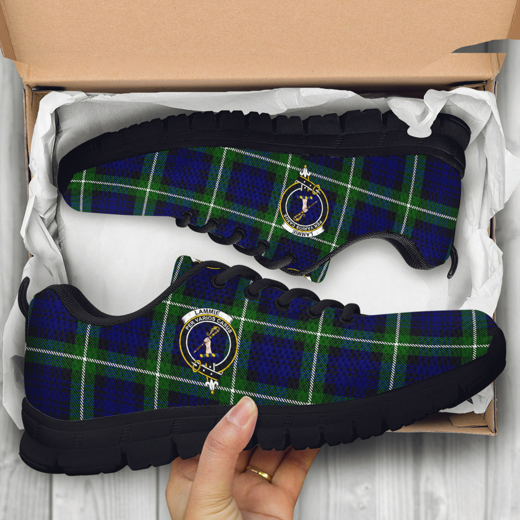 Lammie Tartan Sneakers with Family Crest - Tartan Vibes Clothing