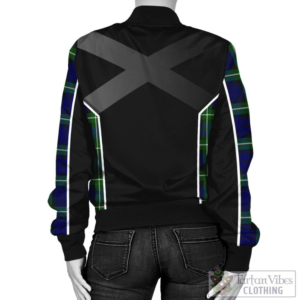 Tartan Vibes Clothing Lammie Tartan Bomber Jacket with Family Crest and Scottish Thistle Vibes Sport Style