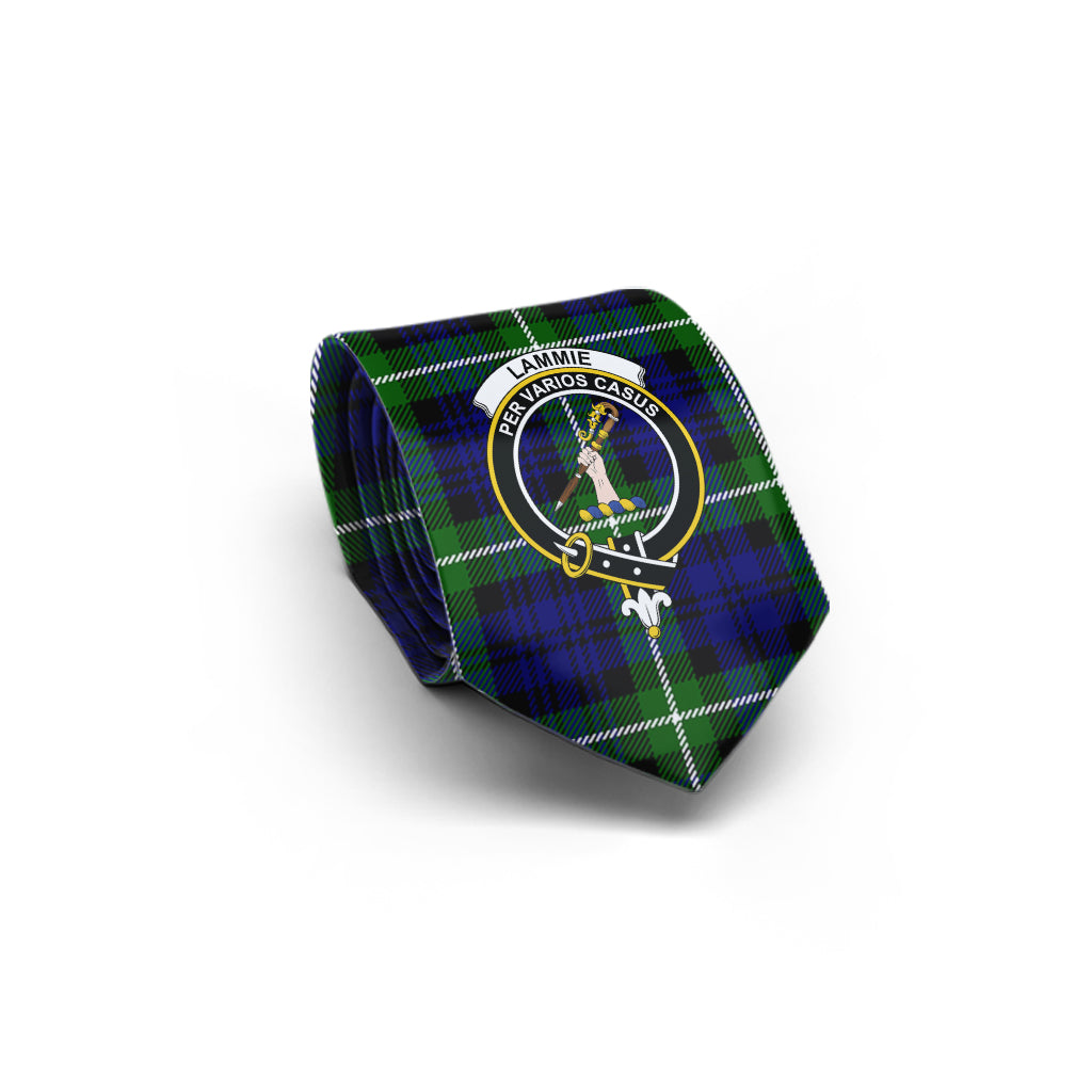 Lammie Tartan Classic Necktie with Family Crest - Tartan Vibes Clothing