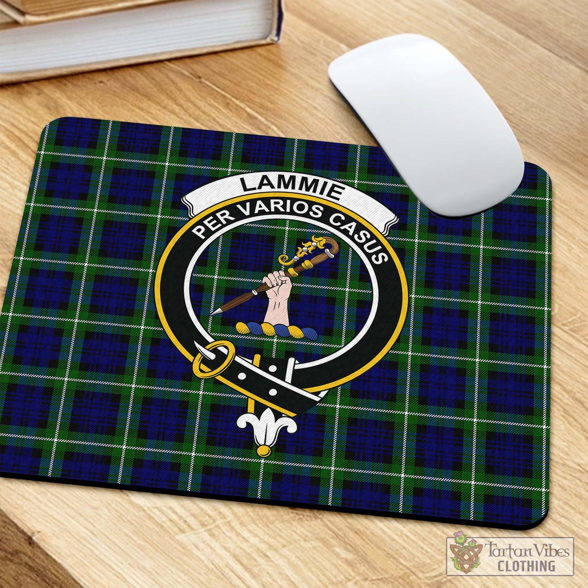 Tartan Vibes Clothing Lammie Tartan Mouse Pad with Family Crest