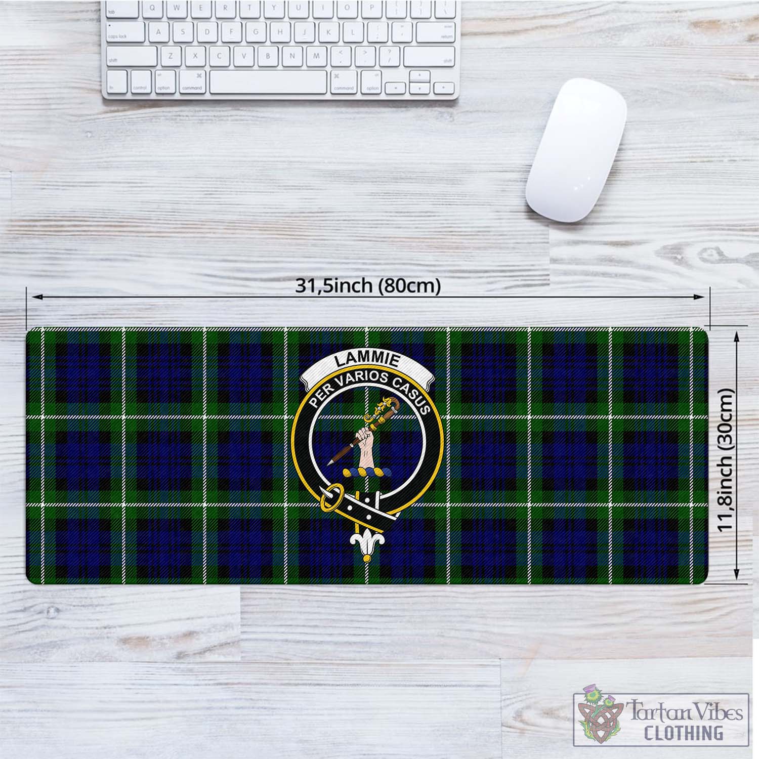 Tartan Vibes Clothing Lammie Tartan Mouse Pad with Family Crest