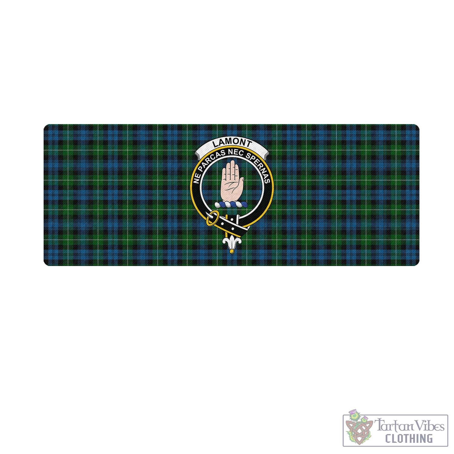 Tartan Vibes Clothing Lamont Tartan Mouse Pad with Family Crest