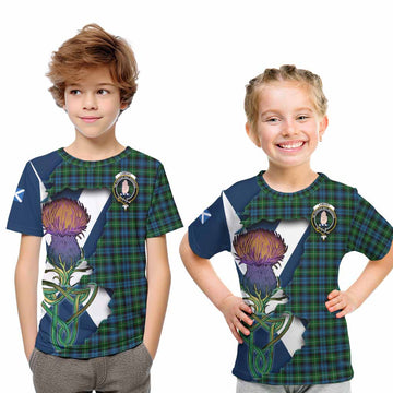 Lamont Tartan Family Crest Kid T-Shirt Scottish Thistle Celtic Inspired Youth XL Size14 - Tartan Vibes Clothing