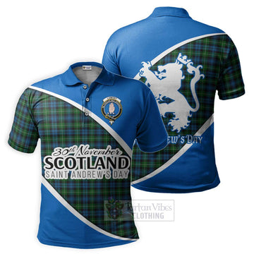 Lamont Family Crest Tartan Polo Shirt Celebrate Saint Andrew's Day in Style