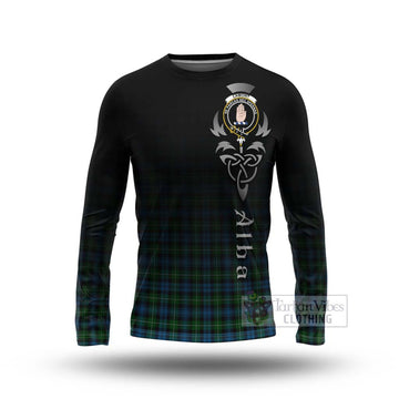 Lamont Tartan Long Sleeve T-Shirt Featuring Alba Gu Brath Family Crest Celtic Inspired