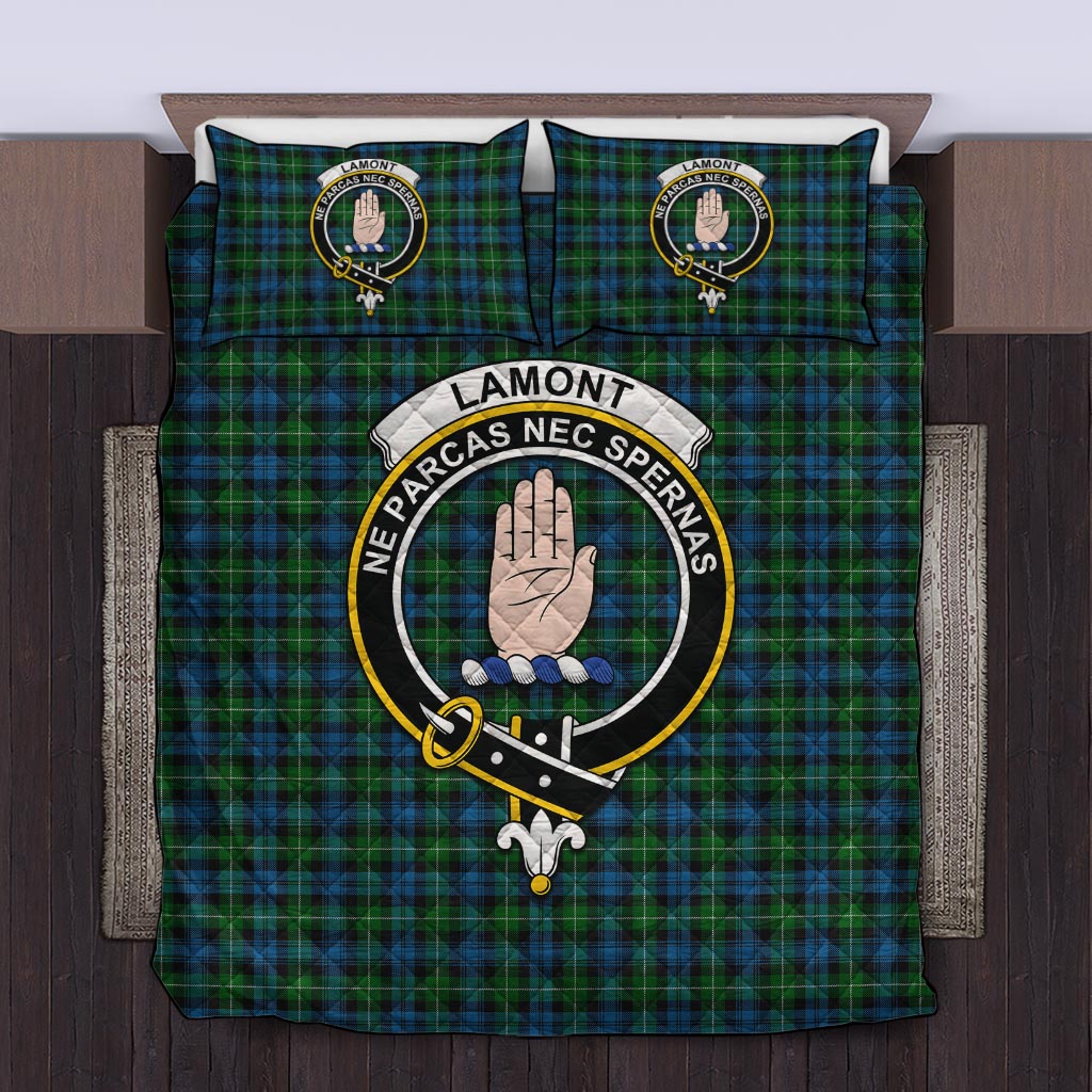 Lamont Tartan Quilt Bed Set with Family Crest Twin - Tartan Vibes Clothing