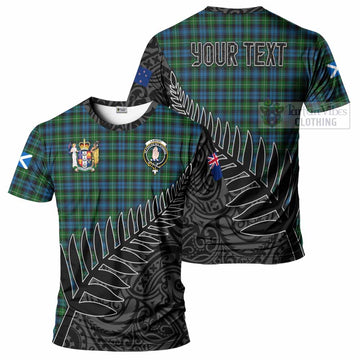 Lamont Crest Tartan T-Shirt with New Zealand Silver Fern Half Style