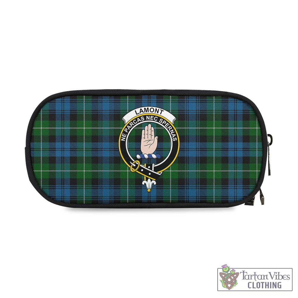 Tartan Vibes Clothing Lamont Tartan Pen and Pencil Case with Family Crest