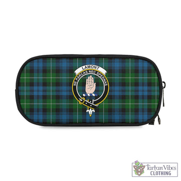 Lamont Tartan Pen and Pencil Case with Family Crest