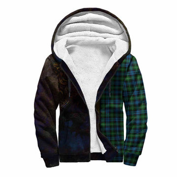 Lamont Tartan Family Crest Sherpa Hoodie Alba Gu Brath Be Brave Lion Ancient Style Unisex S - Tartan Vibes Clothing