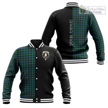 Lamont Tartan Baseball Jacket with Family Crest and Half Of Me Style