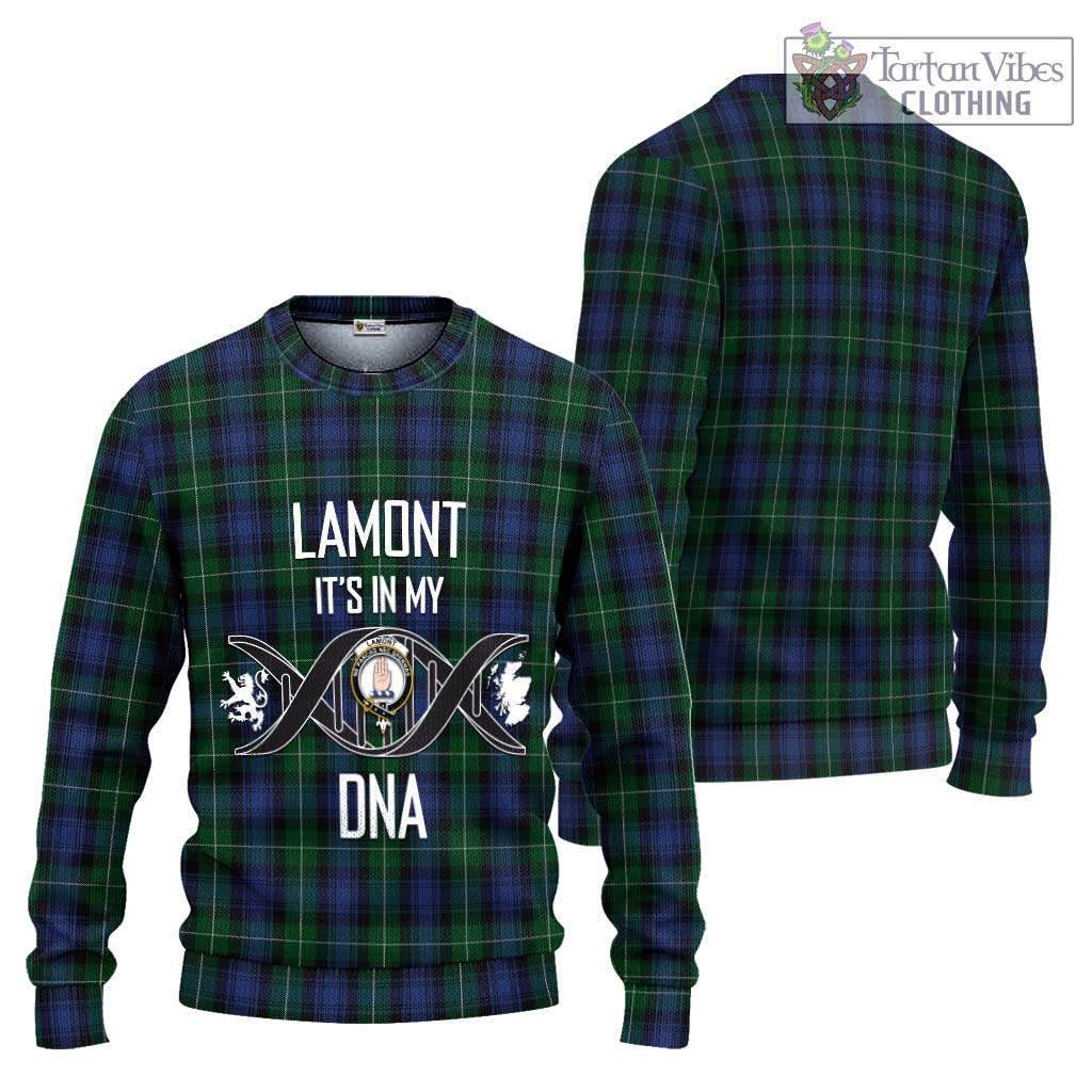 Tartan Vibes Clothing Lamont #2 Tartan Knitted Sweater with Family Crest DNA In Me Style