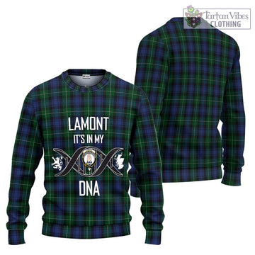 Lamont #2 Tartan Knitted Sweater with Family Crest DNA In Me Style