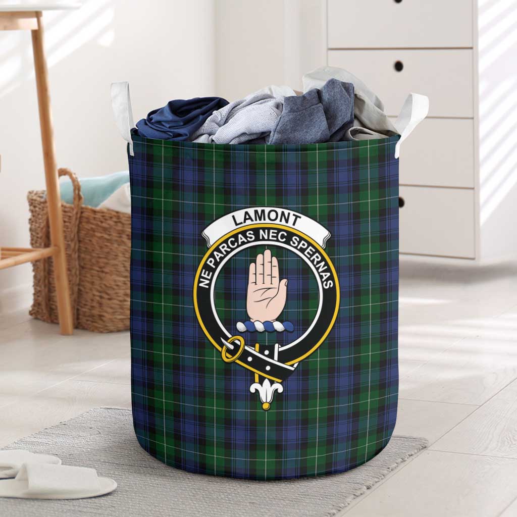 Tartan Vibes Clothing Lamont #2 Tartan Laundry Basket with Family Crest