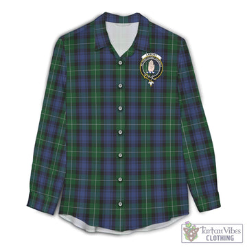 Lamont #2 Tartan Women's Casual Shirt with Family Crest