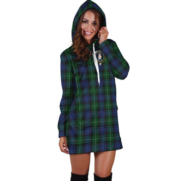 Lamont #2 Tartan Hoodie Dress with Family Crest